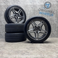 18 inch originele AMG velgen + zomerbanden Mercedes C klasse W205 A2054019500 A2054019600
