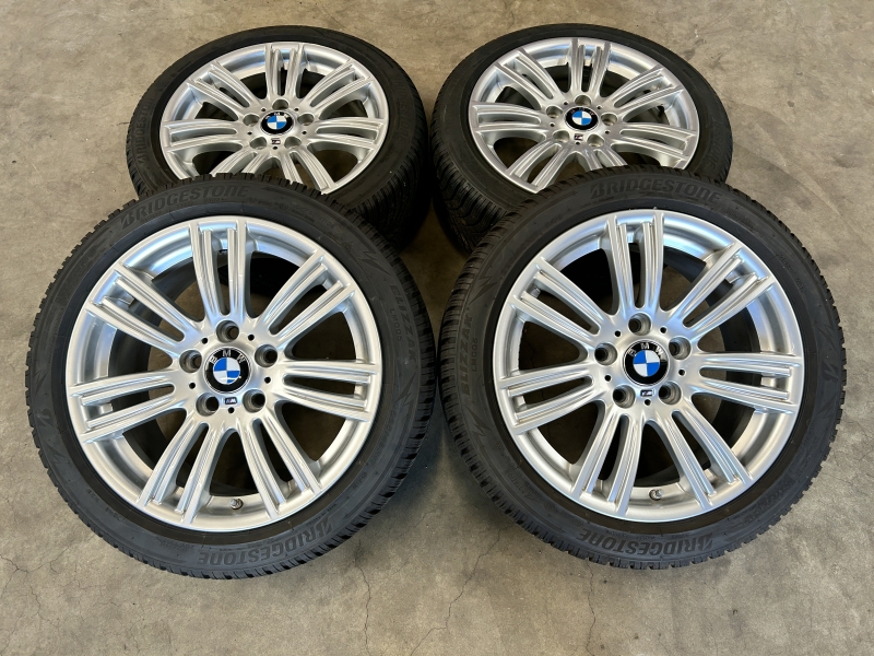 17 inch originele velgen + winterbanden BMW 1 serie style 383M 7845850 / 7845851 