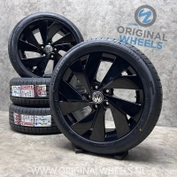 zwarte 17 inch originele Belmont velgen + zomerbanden Volkswagen Golf 8 5H0601025C