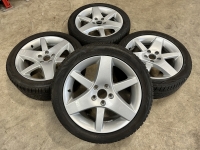 17 inch originele AERO velgen + vierseizoenen banden SAAB 9-5 / 9-3