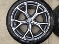 21 inch originele velgen + winterbanden  BMW X5 X6 G05 G06 style 741 M 8071998 / 8071999 