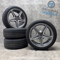 18 inch originele AMG velgen + zomerbanden Mercedes C klasse W205 A2054011100 | A2054011200