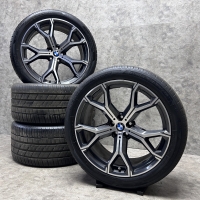 21 inch originele velgen + zomerbanden BMW X5 X6 G05 G06 style 741 M 8071998&nbsp;8071999&nbsp;set 1
