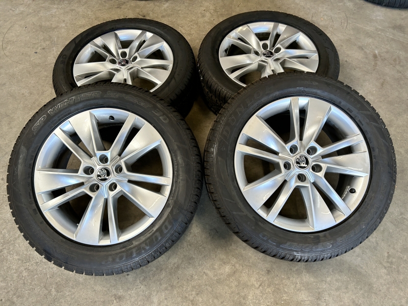 18 inch originele Mytikas velgen + winterbanden Skoda Kodiaq 565601025C set 1