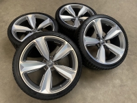 20 inch originele 5 arm peak velgen + winterbanden Audi RS4 RS5 8W0601025FP