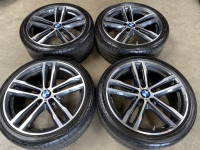 19 inch originele M velgen + zomerbanden BMW 3 serie F30 F31 F36 style 704 8043650 8043651