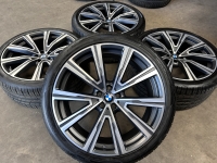 22 inch originele velgen + zomerbanden BMW X5 X6 G05 G06 746 8072000 8072001
