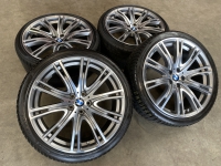 20 inch originele velgen + winterbanden BMW 5 serie G30 G31 style 649 8099626 8099627