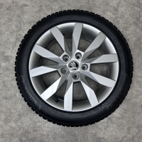 17 inch originele velgen + winterbanden Skoda Octavia 5E0601025N set 1