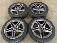 18 inch originele AMG velgen + vierseizoenenbanden Mercedes A B klasse CLA antraciet A1774011500