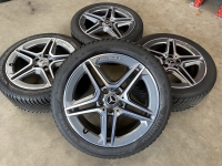 18 inch originele AMG velgen + vierseizoenenbanden Mercedes A B klasse CLA antraciet A1774011500