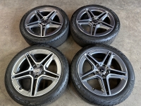 18 inch originele AMG velgen + zomerbanden Mercedes A B klasse CLA antraciet A1774011500