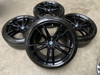 19 inch originele M velgen + zomerbanden BMW 3 serie G20 G21 style 791 8089892 / 8089893 zwart