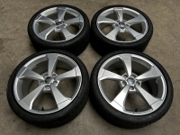 19 inch originele rotor velgen + bridgestone zomerbanden Audi A3 S3 RS3 8V0601025ES set 1