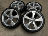 19 inch originele rotor velgen + bridgestone zomerbanden Audi A3 S3 RS3 8V0601025ES set 1