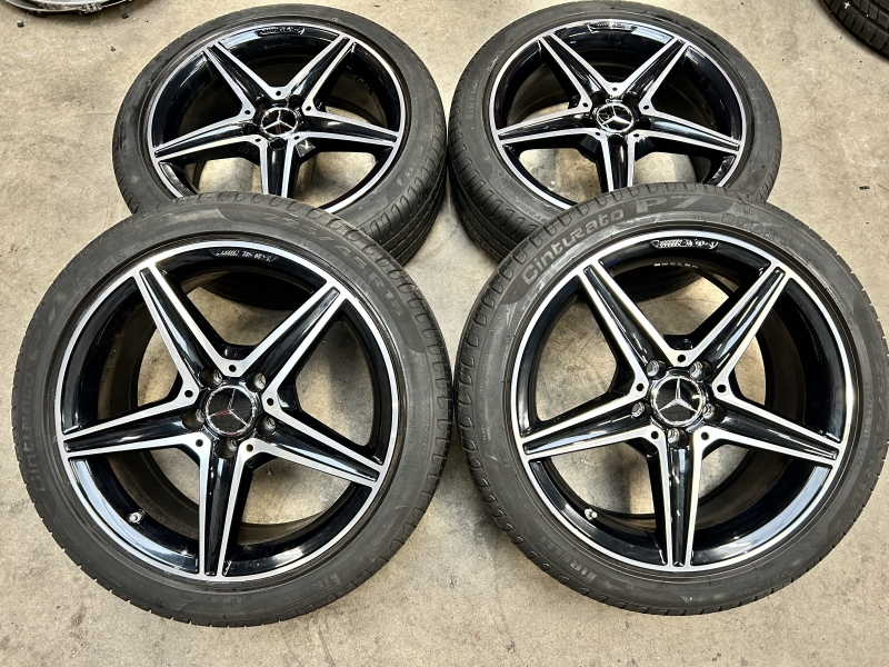 18 inch originele C43 AMG velgen + zomerbanden Mercedes C klasse W205 A2054011100