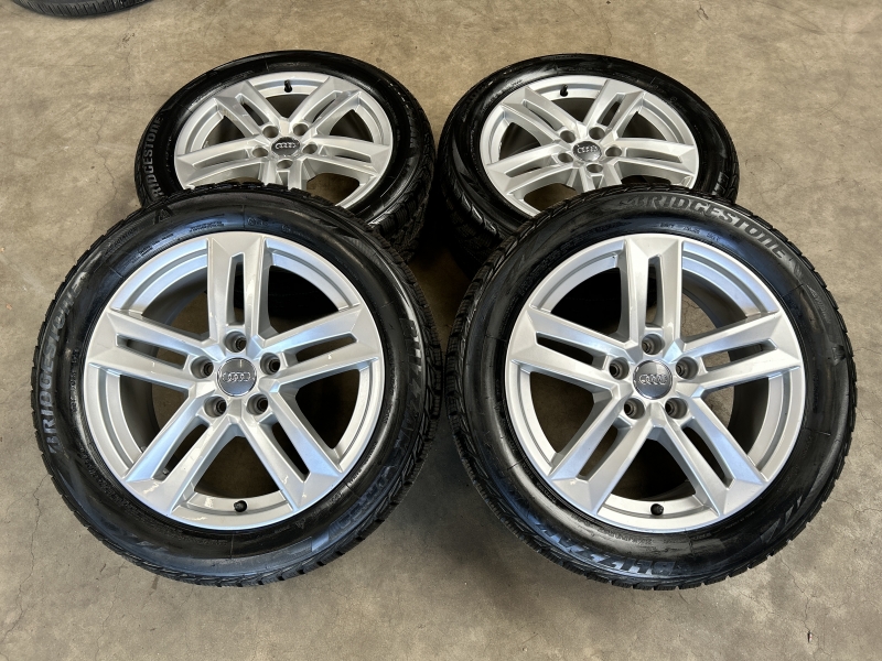 17 inch originele velgen + winterbanden Audi A4 B9 8W0601025P set 6