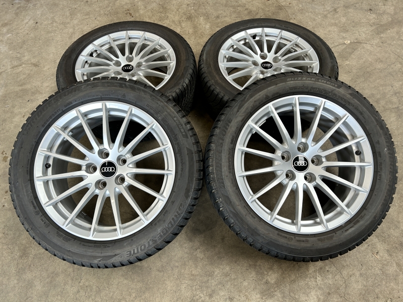 17 inch originele velgen + winterbanden Audi A5 8W0601025AE set 2