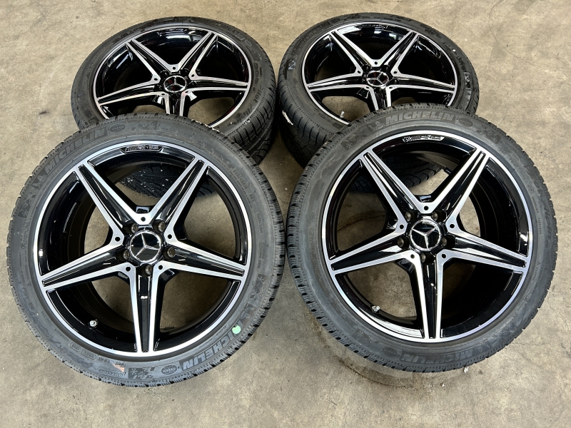 18 inch originele C43 AMG velgen + winterbanden Mercedes C klasse W205 A2054011100 set 12