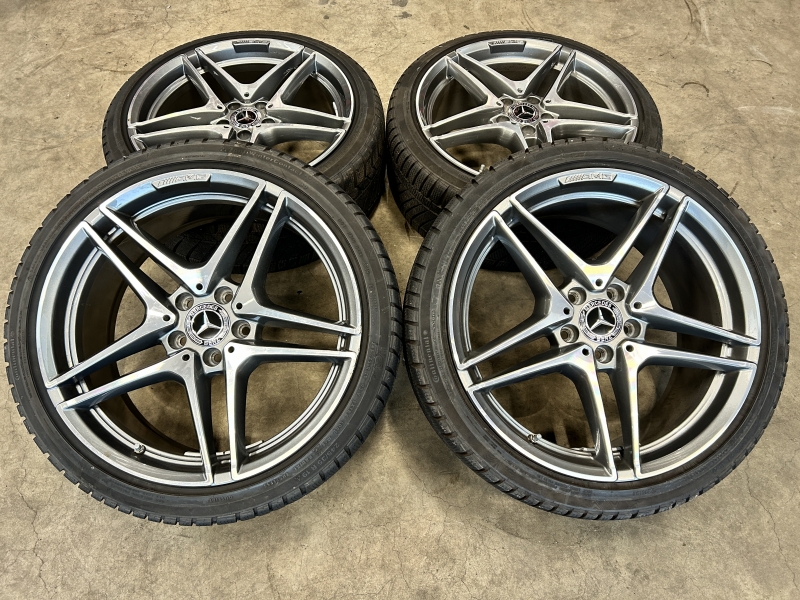 19 inch originele C63 AMG velgen + winterbanden Mercedes C klasse A2054011900 A2054013600 set 1