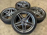 19 inch originele C63 AMG velgen + winterbanden Mercedes C klasse A2054011900 A2054013600 set 1