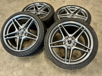 19 inch originele C63 AMG velgen + winterbanden Mercedes C klasse A2054011900 A2054013600 set 1