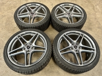 19 inch originele C63 AMG velgen + winterbanden Mercedes C klasse A2054011900 A2054013600 set 2