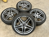 19 inch originele C63 AMG velgen + winterbanden Mercedes C klasse A2054011900 A2054013600 set 2