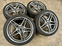 19 inch originele C63 AMG velgen + winterbanden Mercedes C klasse A2054011900 A2054013600 set 2