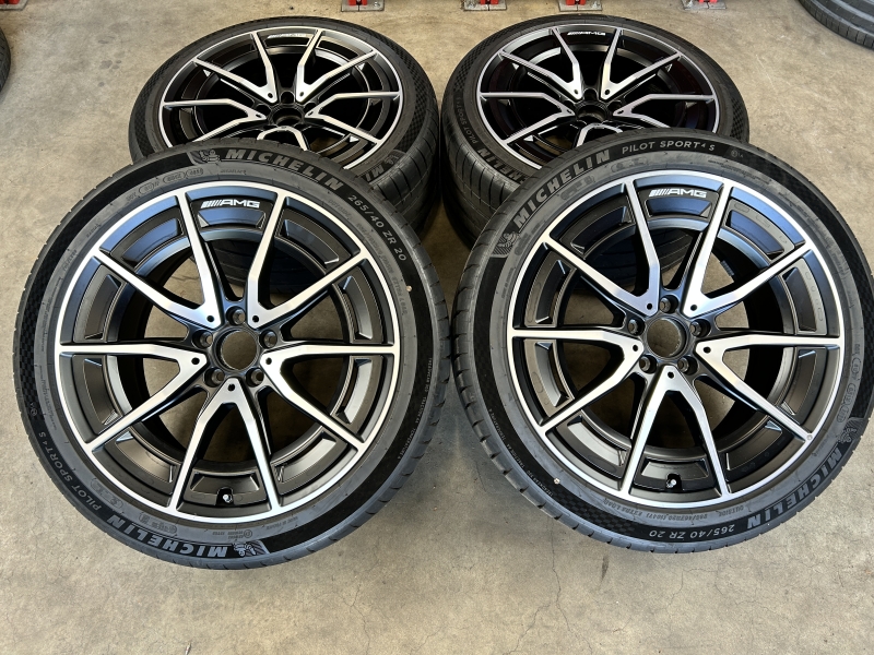 20 inch originele AMG velgen + zomerbanden Mercedes SL43 SL55 SL63 klasse A2324012300 A2324012400