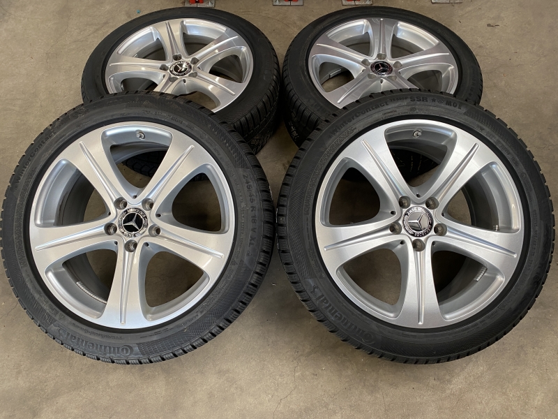 18 inch originele velgen + winterbanden Mercedes  E klasse W213 A2134011400 set 2