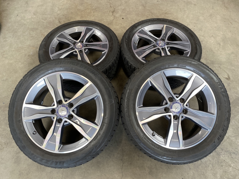 17 inch originele velgen + Bridgestone winterbanden Mercedes C klasse W205 set 4 A2054010800