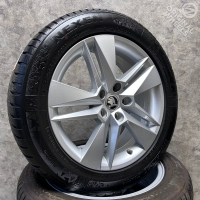 17 inch originele velgen + winterbanden  Skoda Superb 3V0601025BH