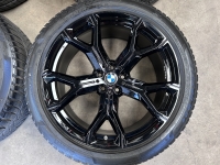 21 inch originele velgen + winterbanden BMW X5 X6 style 741 M 8071998 8071999 set 1