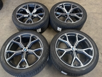21 inch originele velgen + winterbanden BMW X5 X6 style 741 M 8071998 8071999 set 1