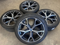 21 inch originele velgen + winterbanden BMW X5 X6 style 741 M 8071998 8071999 set 1