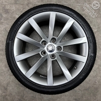 18 inch originele velgen + zomerbanden Skoda Octavia 5E0601025Q
