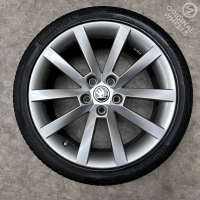 18 inch originele velgen + zomerbanden Skoda Octavia 5E0601025Q