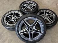 18 inch originele AMG velgen + winterbanden Mercedes A B klasse CLA antraciet A1774011500