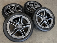 18 inch originele AMG velgen + winterbanden Mercedes A B klasse CLA antraciet A1774011500