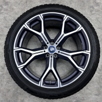 21 inch originele velgen + winterbanden BMW X5 X6 style 741 M 8071998 8071999 set 2