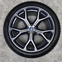 21 inch originele velgen + winterbanden BMW X5 X6 style 741 M 8071998 8071999 set 2