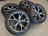 21 inch originele velgen + winterbanden BMW X5 X6 style 741 M 8071998 8071999 set 2