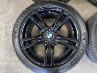 18 inch originele velgen + winterbanden BMW 3 4 serie F30 F36 style 400 M zwart