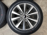 16  inch originele velgen + zomerbanden Volkswagen Polo 6R0601025N antraciet