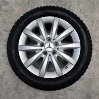 16 inch originele velgen + winterbanden Mercedes A B klasse CLA A2464010500 set 2