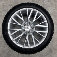 17 inch originele velgen + winterbanden Seat Leon 5FA601025B set 2