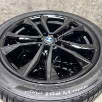 19 inch originele M velgen + Hankook winterbanden BMW X1 X2 IX1 IX2 style 715 M 8008616 zwart