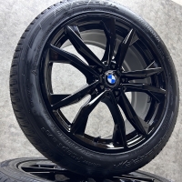19 inch originele M velgen + Hankook winterbanden BMW X1 X2 IX1 IX2 style 715 M 8008616 zwart