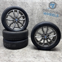 18 inch originele velgen + winterbanden BMW X1 X2 style 711 M 6877550 set 2